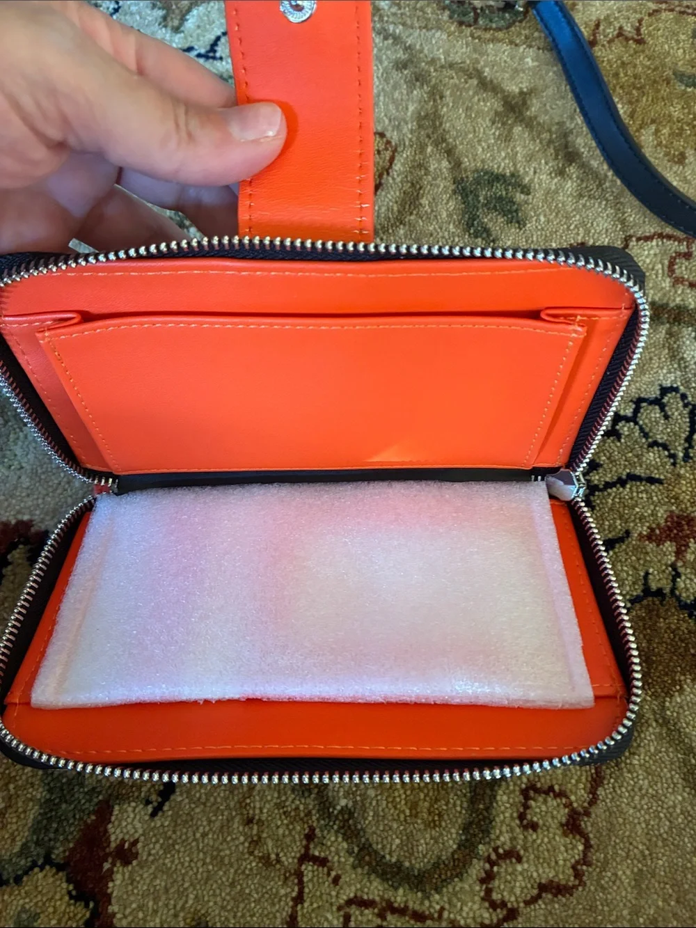 Loungefly San Francisco Giants Black & Orange Baseball Zip Wallet